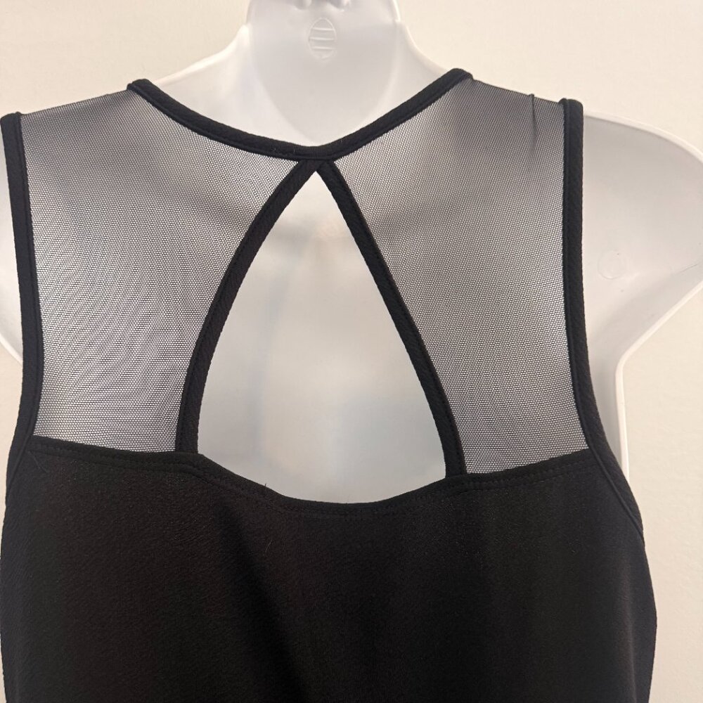 Black Iridescent Rhinestone Mesh Peplum Dress | Size L/G - Picture 6 of 8